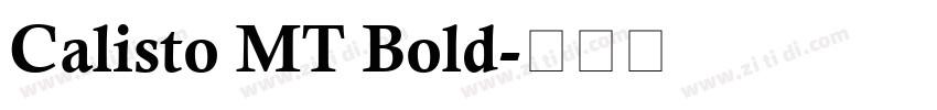 Calisto MT Bold字体转换